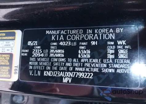 2022 Kia Soul Lx from USA, damaged, VIN KNDJ23AUXN7799222